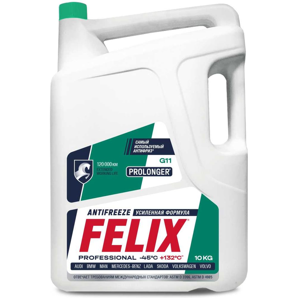 Изображение товара Антифриз FELIX PROLONGER-45 G-11, 10 кг, зеленый 430206021
