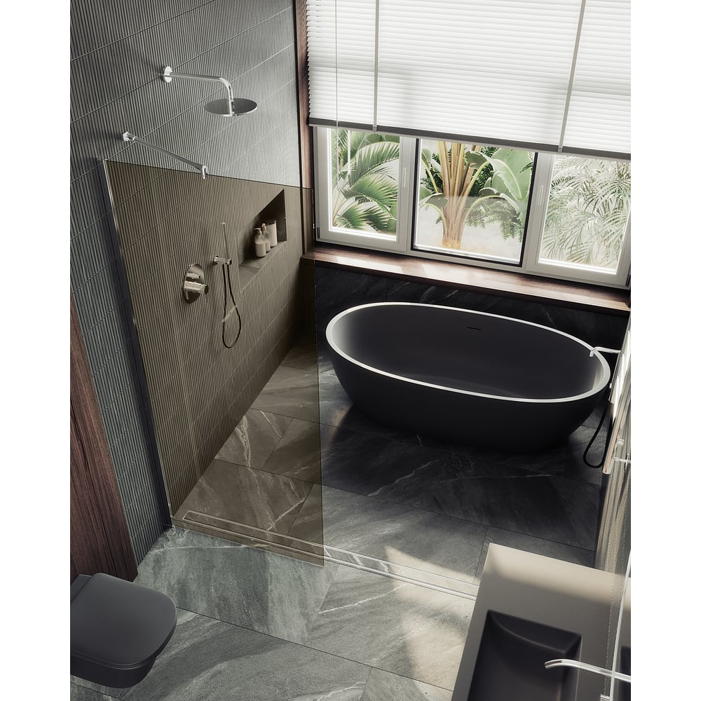 Изображение товара Душевая перегородка MaybahGlass 1950х790 мм бронзовое стекло