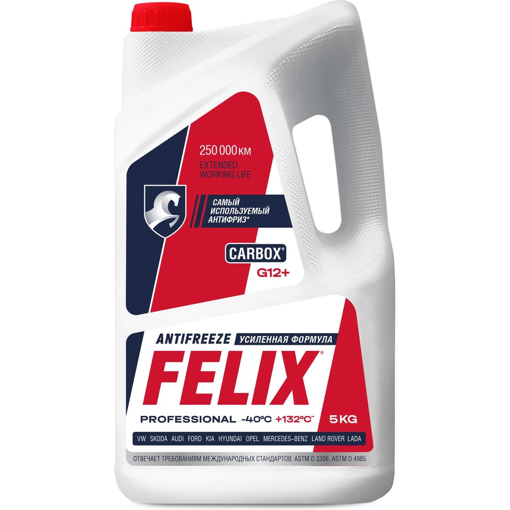 Изображение товара Антифриз FELIX CARBOX -40 G-12+, 5кг, красный 430206033