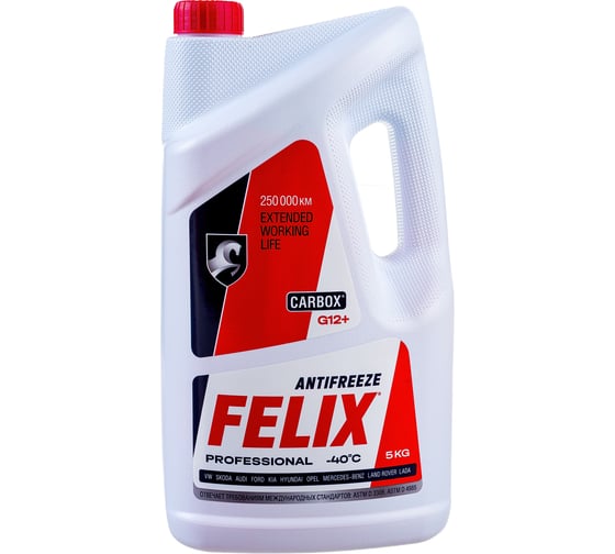 Изображение товара Антифриз FELIX CARBOX -40 G-12+, 5кг, красный 430206033