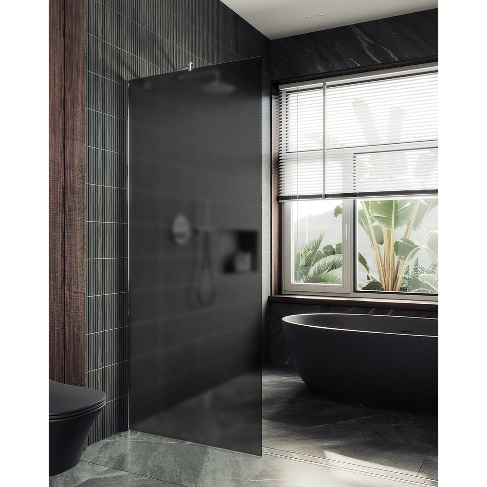 Изображение товара Душевая перегородка MaybahGlass 1950х690 мм матовое графит