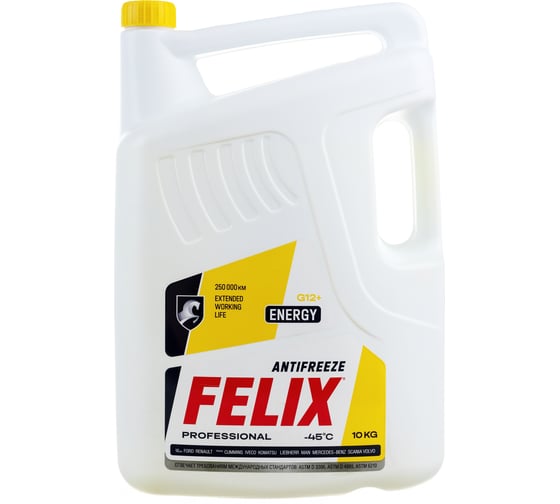 Изображение товара Антифриз FELIX ENERGY -45град.С, G-12, 10 кг, желтый 430206028