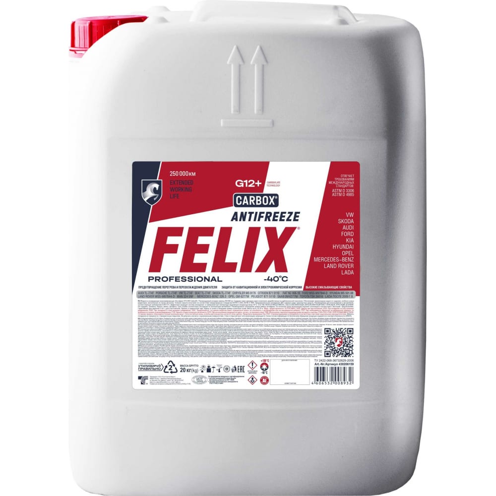 Антифриз FELIX антифриз felix тс 40 g12 5 кг красный