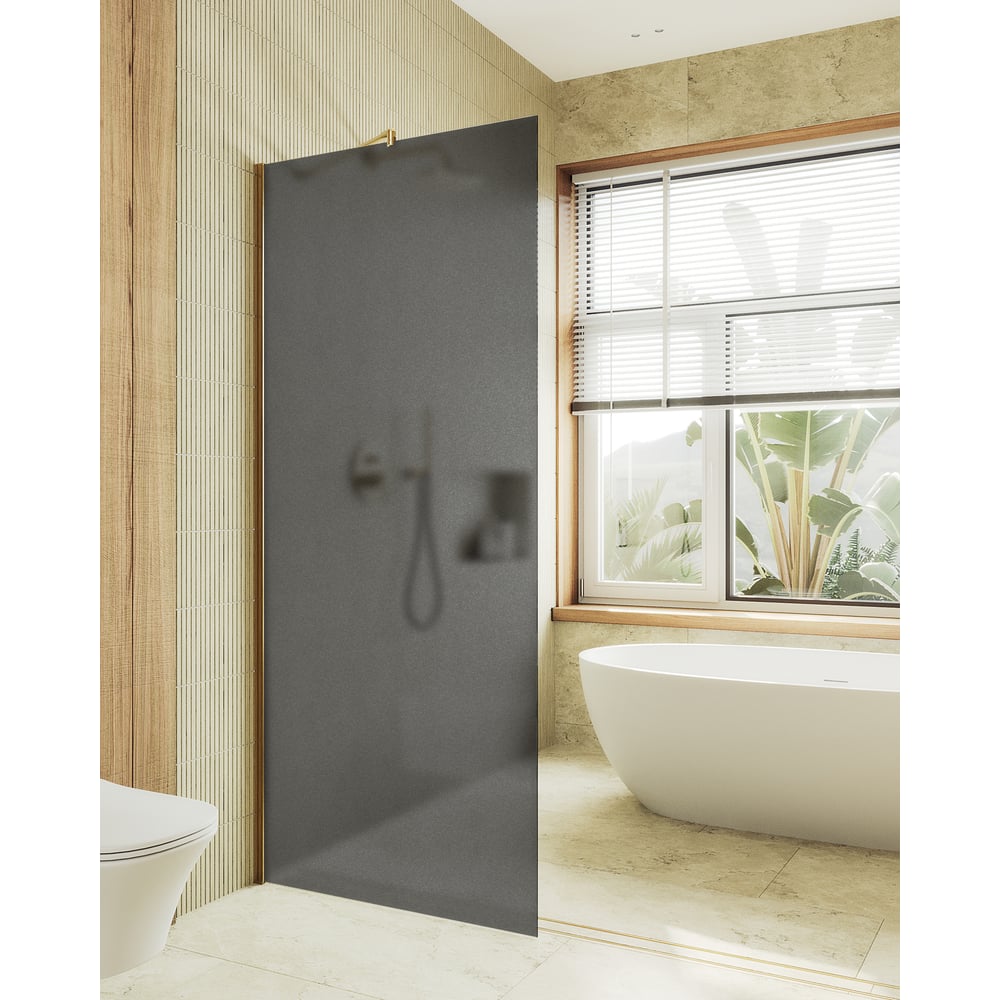 Изображение товара Душевая перегородка MaybahGlass МGD-694-3ш 1950х890 мм матовое графит стекло