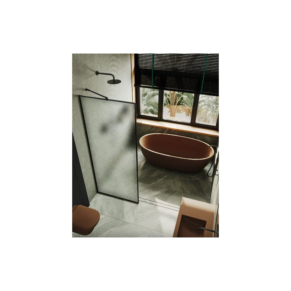 Изображение товара Душевая перегородка MaybahGlass 1950х890 мм стекло сатин закаленное