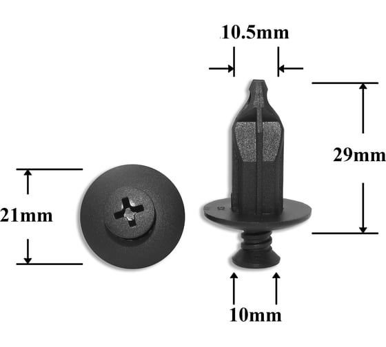 Изображение товара Автокрепеж для GM 10 шт 15672330, 15956470 КрепАвто 0720