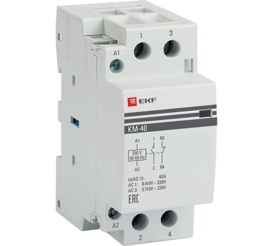 Изображение товара Модульный контактор EKF, КМ, 40А, NО+NC, PROxima km-2-40-11
