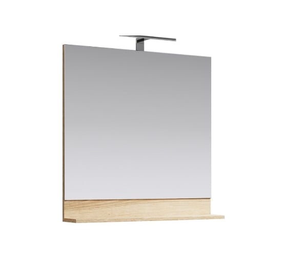 Изображение товара Панель AQWELLA Фостер с зеркалом и светильником, цвет дуб сонома, FOS0208DS FOS0208DS