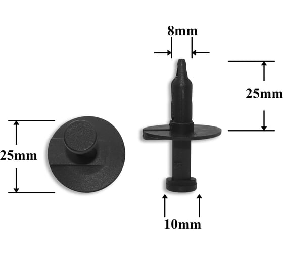 Изображение товара Автокрепеж для Chrysler Ford 10 шт 6501590, N803421S КрепАвто 0690