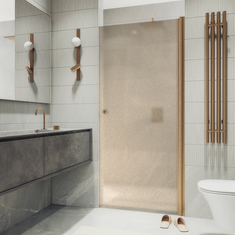 Изображение товара Душевая дверь MaybahGlass бронза матовая 1980х600 мм MGD-799-2