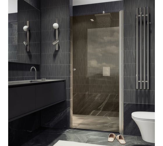 Изображение товара Душевая дверь MaybahGlass на монопетле, 1980х600 мм, стекло бронза 6 мм, MGD-798-5