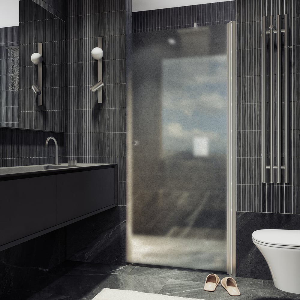 Изображение товара Душевая дверь MaybahGlass 1980х600 мм сатин закаленное стекло MGD-802-5