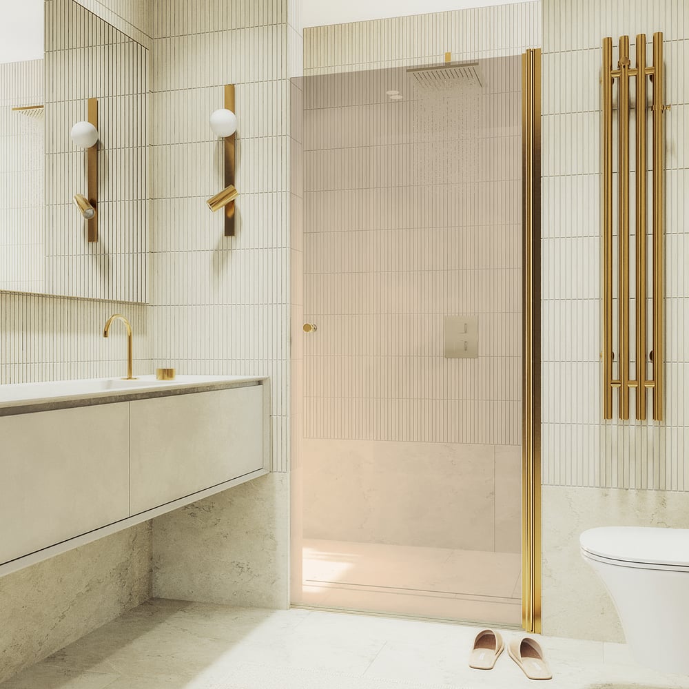 Изображение товара Душевая дверь MaybahGlass на монопетле, 1980х800 мм, стекло бронза 6 мм, MGD-804-3