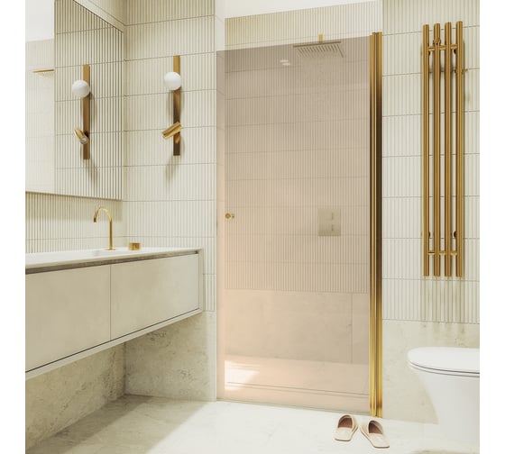 Изображение товара Душевая дверь MaybahGlass на монопетле, 1980х800 мм, стекло бронза 6 мм, MGD-804-3