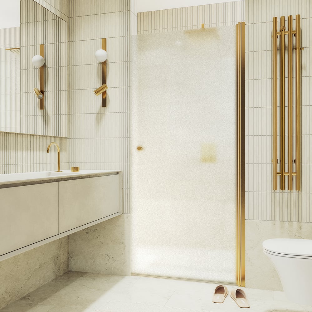 Изображение товара Душевая дверь MaybahGlass на монопетле 1980x600 мм сатин стекло 6 мм