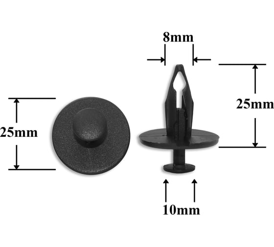 Изображение товара Автокрепеж для Ford GM 10 шт 20570245, 20635065, N804614S КрепАвто 0682