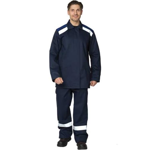 Изображение товара Костюм сварщика 2 класс защиты х/б с ОП пропиткой, синий/василек, р-р 56-58/170-176 Прабо Теп124 29527