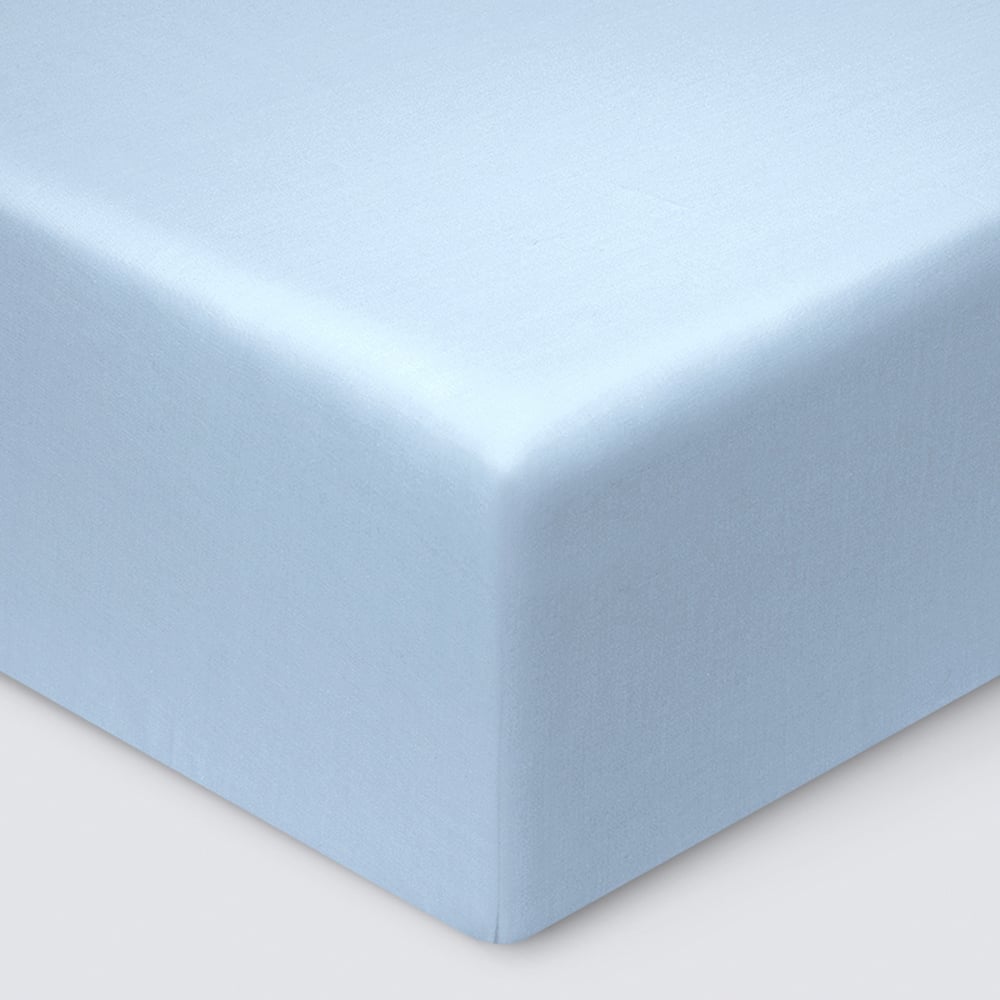 Изображение товара Простыня на резинке Ecotex ПРСС14 Моноспейс сатин, 140x200x23, серо-голубая 4680088205922 ПРСС14/серо-голубая