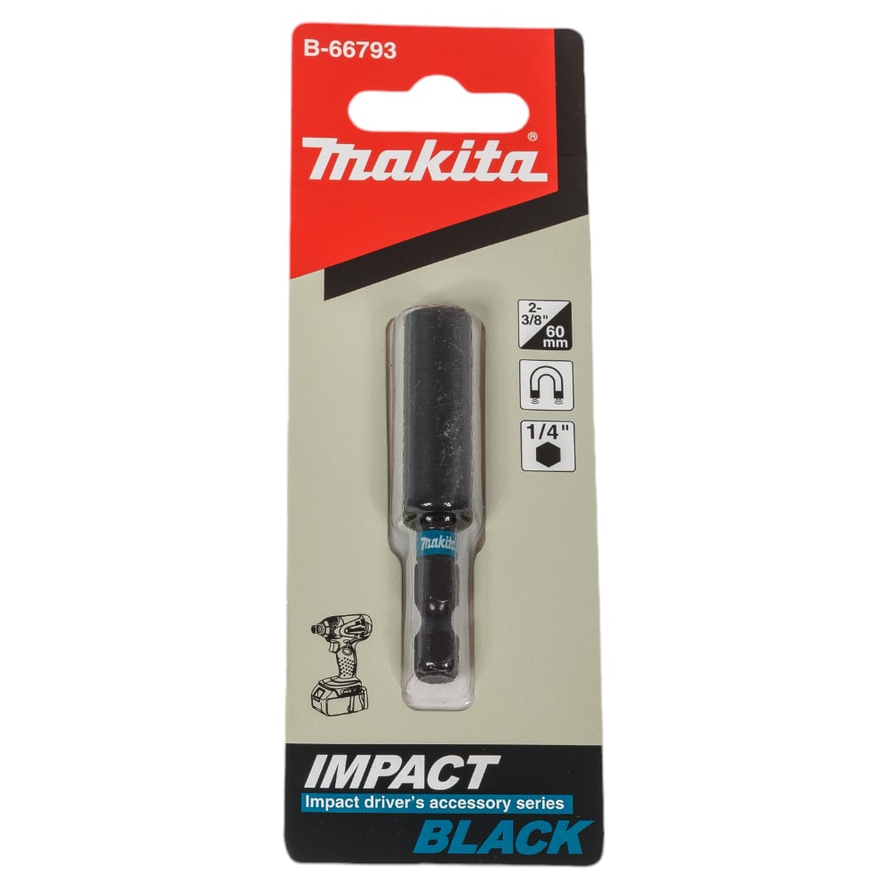 Изображение товара Магнитный держатель 60 мм Impact Black для бит Makita B-66793