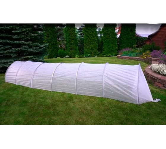 Изображение товара Парник ЛЕТО Дачник 6м, с укрывным материалом 42г/кв м, дуга пластик 2,5м прямой 7004