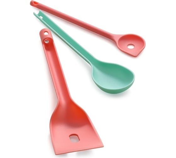 Изображение товара Набор кухонной утвари APOLLO Лопатка перфорированная, ложка кухонная, ложка перфорированная Dense 3 предмета Завтрак DEN-03