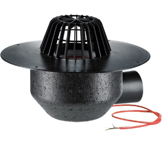 Изображение товара Кровельная воронка HL с электрообогревом, для ПП,-мембран, гор. выпуск DN75 64.1F/7