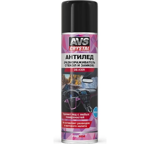 Изображение товара Размораживатель стекол и замков Прохим антилед, аэрозоль, 335 мл. AVS AVK-731 A40753S