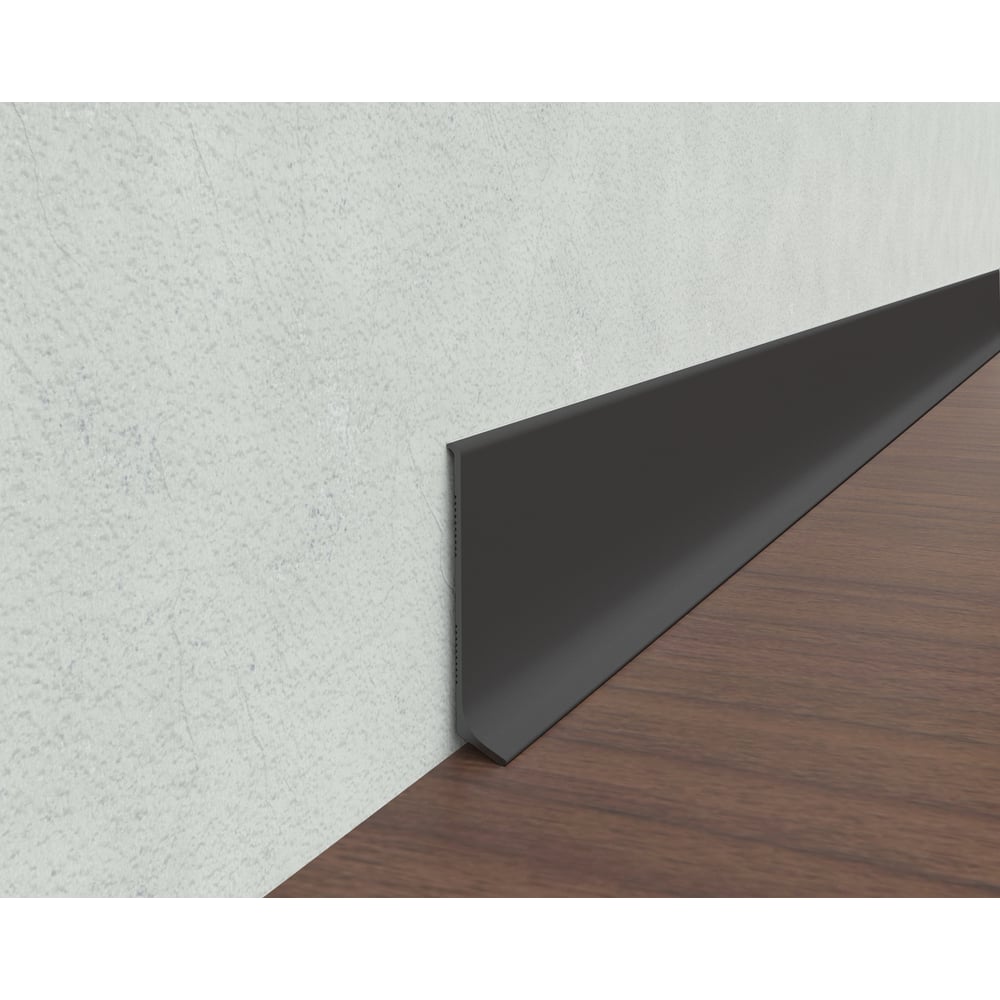 Изображение товара Плинтус ДИАЛ 100 3000 мм черный матовый из алюминия для скрытого монтажа