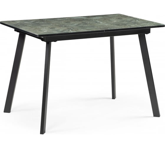 Изображение товара Стол стеклянный Woodville Агни 110 королевский мрамор / черный матовый 453136