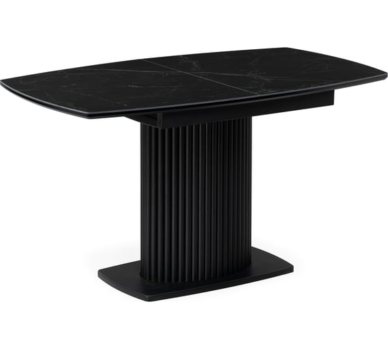 Изображение товара Керамический стол Woodville Фестер 140(180)х80x76, черный мрамор / черный 571396