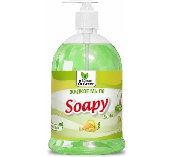 Изображение товара Жидкое мыло Прохим "Soapy" Light Зеленая дыня, с дозатором, 1000 мл CG8238