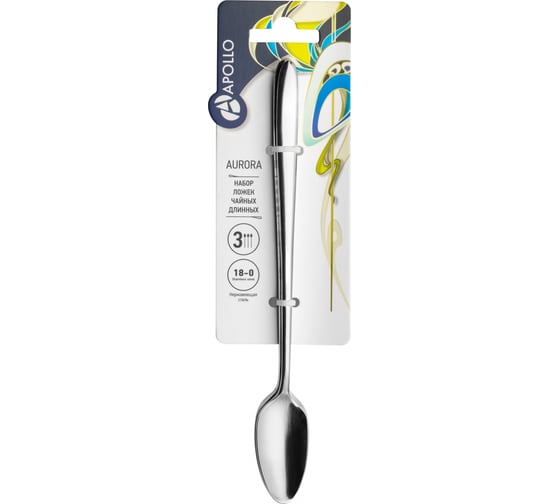 Изображение товара Набор длинных чайных ложек APOLLO Aurora 3 шт AUR-63