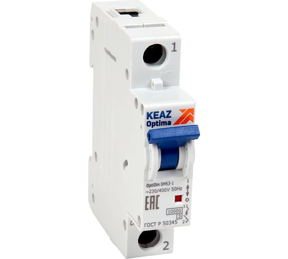 Изображение товара Модульный автоматический выключатель КЭАЗ OptiDin BM63-1B4-УХЛ3 (Новый) 260495