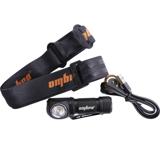 Изображение товара Фонарь светодиодный аккумуляторный Ombra A90066 налобный, со световым пучком 350 Лм 059110