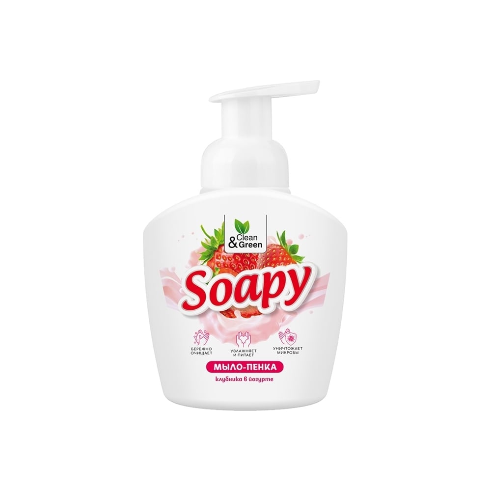 Изображение товара Жидкое мыло-пенка Прохим "Soapy" Клубника в йогурте, пенный дозатор, 400 мл CG8233