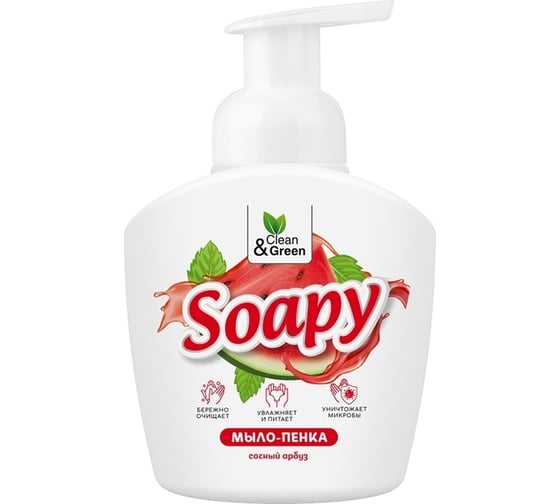 Изображение товара Жидкое мыло-пенка Прохим "Soapy" Сочный арбуз, пенный дозатор, 400 мл CG8232