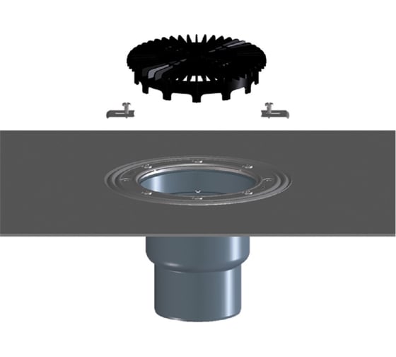 Изображение товара Корпус трапа HL 3100TH, включает заглушку 151 и фиксаторы 619 HL 3100THK
