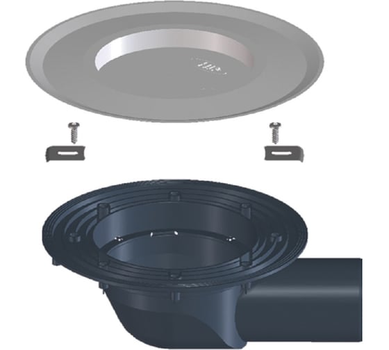 Изображение товара Корпус трапа HL 5100T, включает заглушку 03100.0E и фиксаторы 619 HL 5100TK