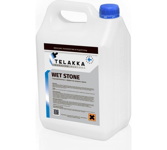 Изображение товара Пропитка с эффектом мокрого камня Telakka GIDROFOB WET STONE 5л 4631160697791 4631160697852