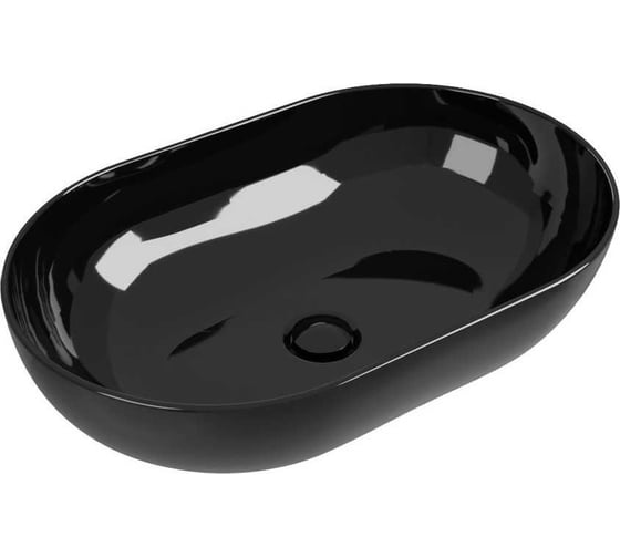 Изображение товара Накладная раковина Flaminia App 620x400хh160 мм, без плоскости под смеситель, без перелива, керамика, цвет чёрный AP62ANER