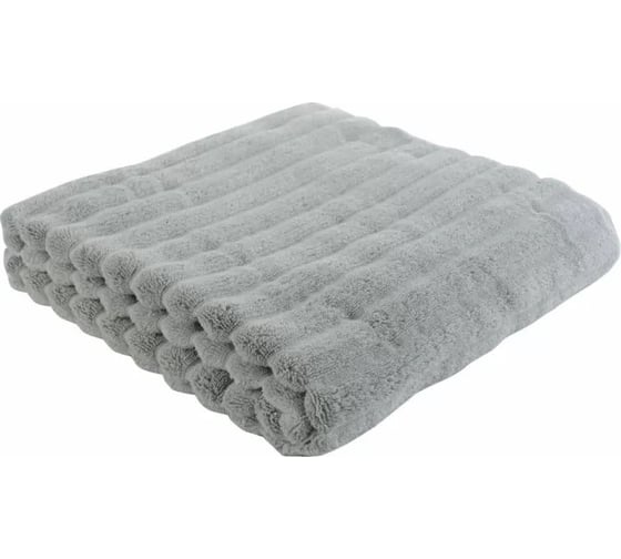 Изображение товара Полотенце банное Tkano Waves серого цвета, коллекция Essential, 70x140 см TK18-BT0023