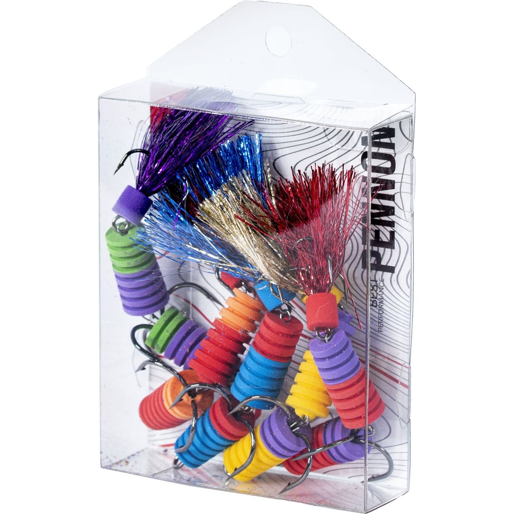 Изображение товара Джиговые приманки Lucky John LJ PENNON SLOTWORM MIX3 5 шт микс цветов