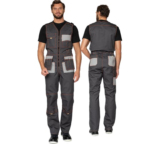 Изображение товара Полукомбинезон мужской Прабо " Бренд" серый/серый р-р 48-50/182-188 16173