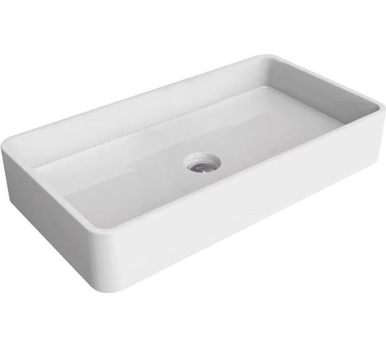 Изображение товара Раковина Flaminia Mini 750x400хh130 мм, без перелива, накладная/подвесная с установкой на кронштейны для настенного монтажа, керамика, цвет белый MWL75