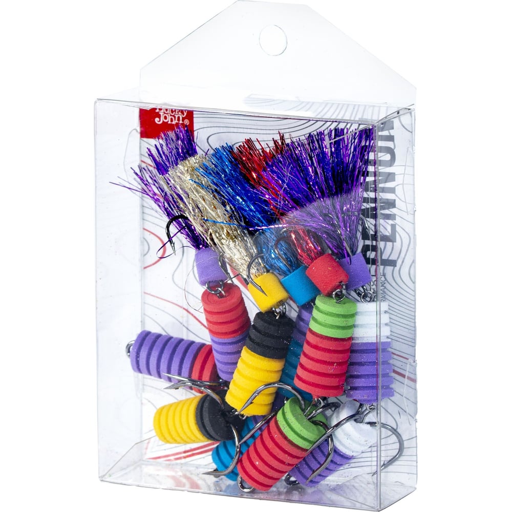 Изображение товара Приманки джиговые Lucky John LJ PENNON SLOTWORM MIX4, 5 шт