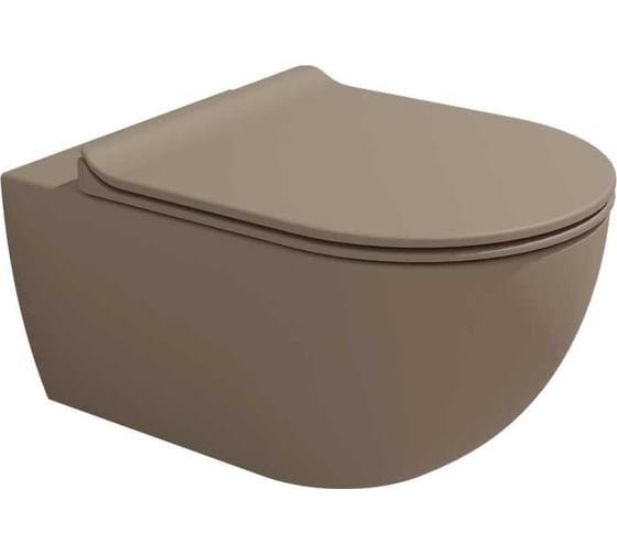 Изображение товара Подвесной унитаз Flaminia App 540x360x270 мм, с системой GoClean, крепление в комплекте, керамика, цвет Fango AP118GFAN