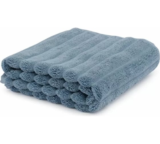 Изображение товара Полотенце для рук Tkano Waves джинсово-синего цвета, коллекция Essential, 50x90 см TK21-HT0005