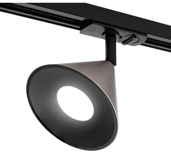 Изображение товара Трековый светильник Wolta IP20 серии BELLO, под лампу GU10, керамический патрон, Черный/серый WTL-GU10/08CH