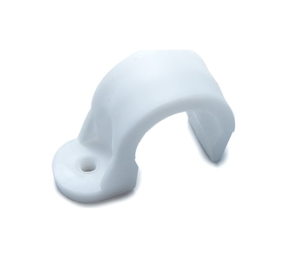 Изображение товара Крепеж-скоба для сантехнических труб Fedast для монтажных пистолетов, 20 мм, белый, односторонняя, 100 шт. SK20-1-W