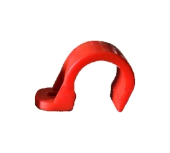 Изображение товара Крепеж-скоба для сантехнических труб Fedast для монтажных пистолетов, 16 мм, красный, односторонняя, 200 шт. SK16-1-R